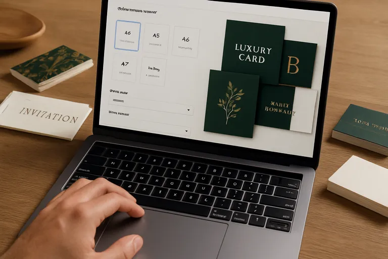 Bestelproces en snelle levering van luxe kaarten